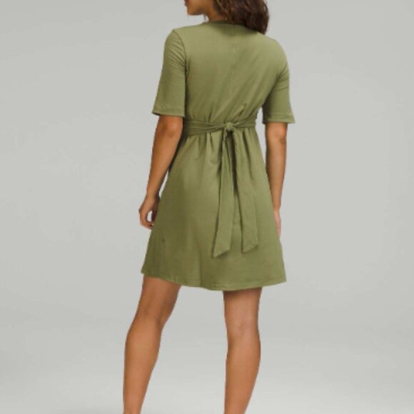 lululemon Cotton Wrap-Front T-Shirt Dress - Picture 2 of 5